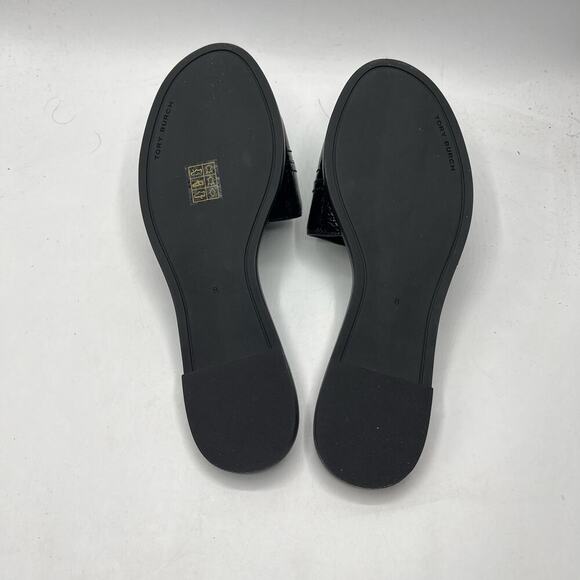Tory Burch Everly Slide Sandals Perfect Black/Crystal Size 8 NEW - Picture 6 of 8